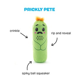 Barkbox BARK Prickly Pete Rip & Reveal Chew Toy for Dogs and Puppies - Small