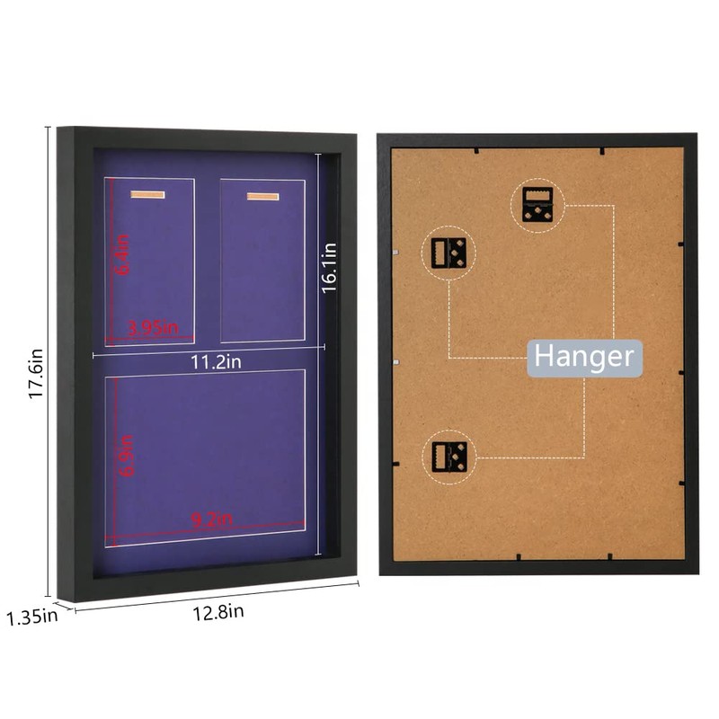 Shadow Box for Medals, Race Bibs, and Photos Display -