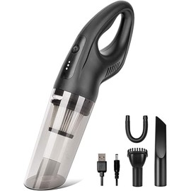 Aspiradora de mano, aspiradora de mano Cyclone inalámbrica y alimentada por un motor potente, tecnología de carga rápida, filtro HEPA reemplazable... 