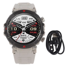 Smart Watch IP67 Waterproof Sleeping Monitor Voice Call Sports Smartwatch with Pedometer Grey