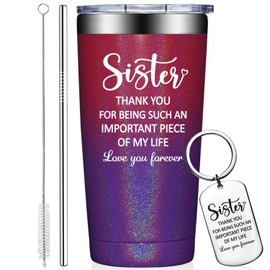 Grifarny Sister Birthday Gifts from Sister - Gifts for Sisters from Sister - Funny Mothers Day Christmas Gifts Idea for Big Sister, Little Sister - Sister Tumbler Cup 20oz