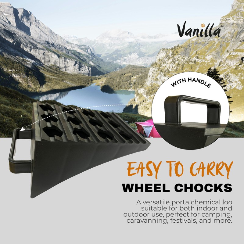 Vanilla Leisure Wheel Chocks with Handles - 2 Pack -