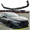 Front Bumper Lip Splitter Kit Painted Gloss Black For 2018-2020