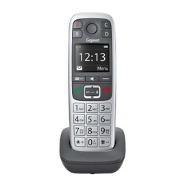 Gigaset E560H – Additional Handset for Cordless Senior Phone, SOS- Function, Landline Phone, Volume Amplification (Platinum, Pack of 1)