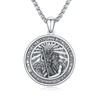 OHAYOO St Christopher Chain 925 Sterling Silver Religious Amulet Necklace