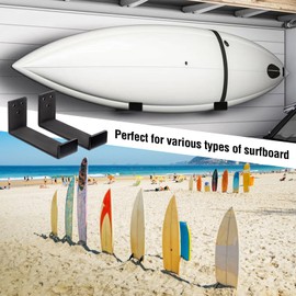 SOUUXIU Surfboard Holder Wall Mounted Wall Mount Surfboard Rack Aluminium Alloy Surfboard Display Bracket for Surfboard Short Board Long Board