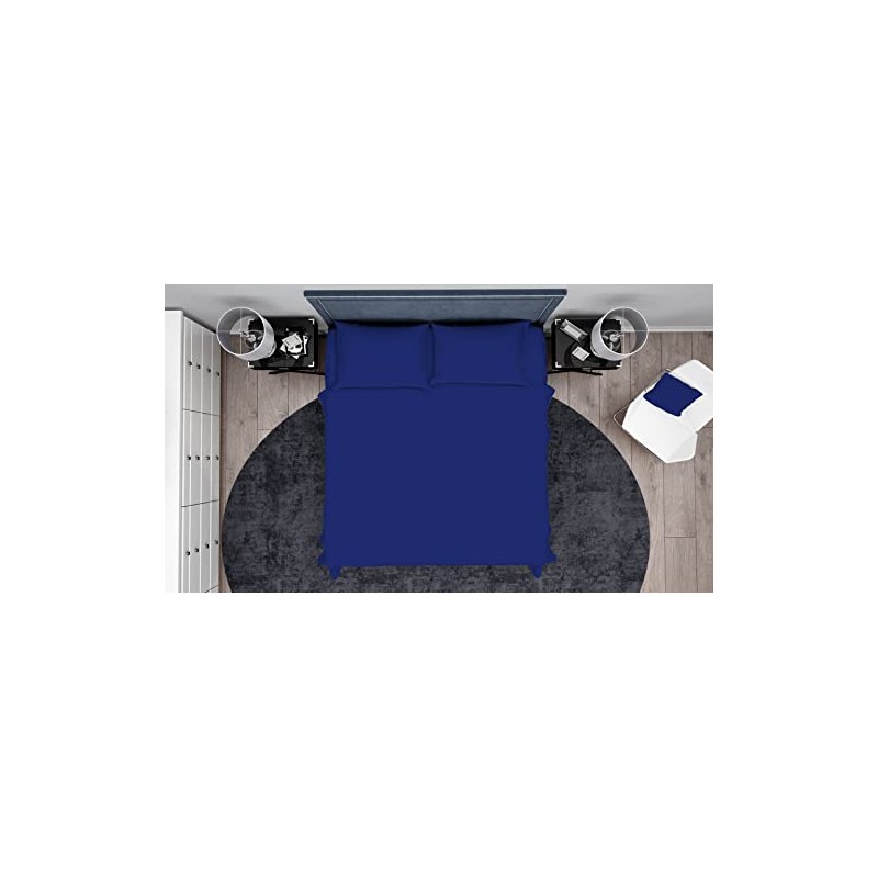 Hometex Microfibre Fitted Sheet - King, Navy