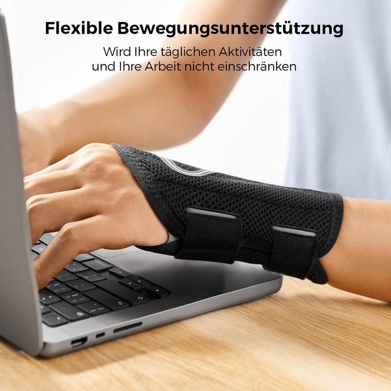 FREETOO Flexible Lightweight Wrist Splint for Carpal Tunnel, Breathable Hand