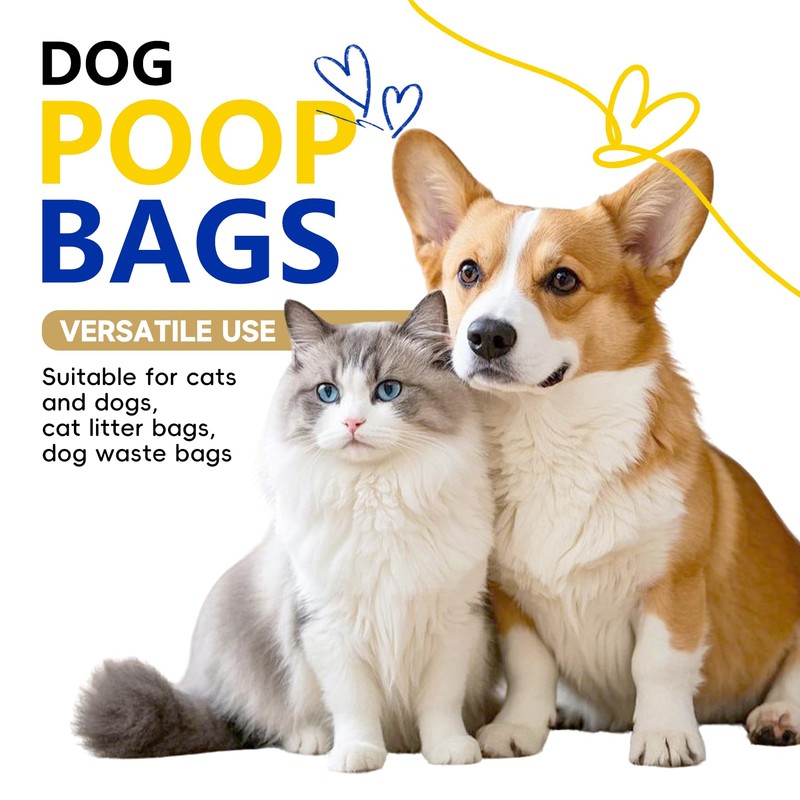 Dog Poop Bags with Handles - 240 Count, with Dispenser