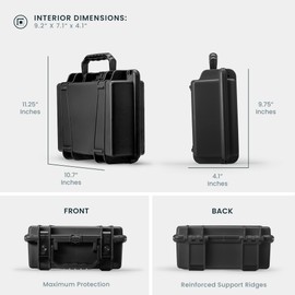 Seahorse SOLAS Orange High Visibility Hard Protective Case IP67 Waterproof/Impact Resistant/for Marine, Photography, Boating, First Aid Box, Tech Box, Emergency (SOLAS ORANGE - 300)