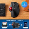 SANWA Bluetooth Wireless Ergonomic Trackball Mouse, Optical Rollerball Mice, Programmable