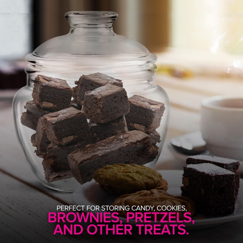 Modern Innovations 40 oz Candy & Cookie Jar with Lid,