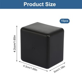 15 Stück Endkappen 40x40 Solarschiene Aluprofil, Endkappe Solarschiene PV Profil Endkappe, Vierkantrohreinsätze Endkappe Abdeckkappe Endkappen Kunststoff für Montageprofil 40x40 Solar