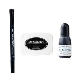 Memento Ink Pad, Refill, & Marker Tuxedo Black