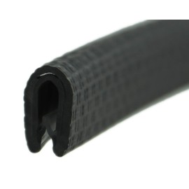 SMI-Kkantenschutzprofi KS1-2S-M Edge Protection Profile PVC Clamping Profile Clamping Range 1-2 mm with Steel Insert Edge Protection Matte Black Easy Installation Self-Clamping without Glue (5 m)