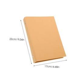 Parliky 1 Set Kraft Paper Notebook Cover Binder Shell with Refillable Loose Leaf Pages Scrapbook Binder for Students and Easy to Clean for Journals and Organizing Documents
