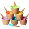 TRIXES Set of 6 Ice Cream Dessert Bowls and Matching