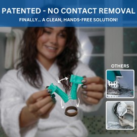 EcoKatch Bathtub Drain Hair Catcher – No-Contact Dispose, Conceals Hair, Reusable Silicone Mesh Strainer, Fits Standard 1.5"–1.75" Drains (Turquoise Blue, 2)