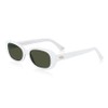 OWNDAYS EUSUN219B-2A Oval Sunglasses, UV Protection, UV Protection, white