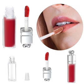 Qulkws 2 Pack Empty Lip Gloss Tubes Clear Refillable Lips Balm Bottles Clear Lip Gloss Tubes with Wand Mini Lipstick Containers Refillable Lips Balm Glosses Containers 3ml for DIY Makeup