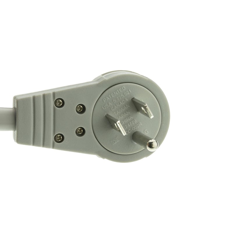 15 feet Surge Protector, Flat Rotating Plug, 6 Outlet, Gray