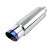 EVIL ENERGY Exhaust Muffler,Stainless Steel Exhaust Tip,Universal 14.6" Length (Burnt,2.25"