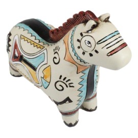 Native Tribe American Aztec Hopi Indian Style Equine Horse Totem Spirit Figurine