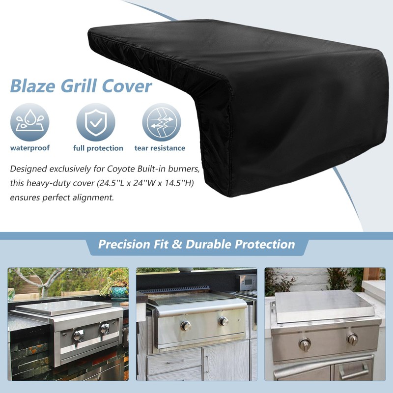 Cover for Coyote Built-in Power Burner,Heavy Duty 600D Waterproof Outdoor