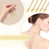 YGCQFH 10 Pcs Gold Necklace Extender, 18k Gold Plated Chain
