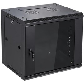 9U Wall Mount Server Cabinet Network Rack Enclosure Locking Glass Door by NETECABLE