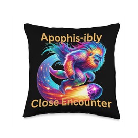 Apophis Close Encounter Asteroid with Earth 2029 99942 Throw Pillow