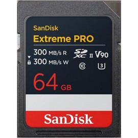 SanDisk SanDisk 64GB Extreme PRO SDXC UHS-II Memory Card - Up to 300MB/s Read and Write speeds, V90, 8K, 4K UHD, SD Card - SDSDXDM-064G-GN4IN