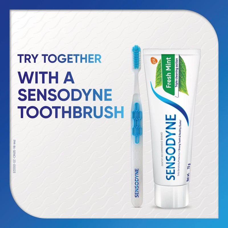 Sensodyne Fresh Mint Sensitivity Toothpaste for Sensitive Teeth and Fresh
