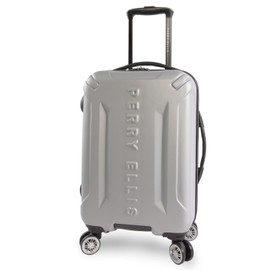 Perry Ellis Delancey II Hardside Carry-on Spinner Luggage, Silver