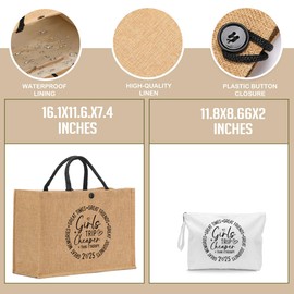 NGLIV Girls Trip Beach Bag Wet Bag Sandproof Waterproof Women Beach Tote for Friends Travel Gifts with Wet Compartment for Pool Grocery Travel Aloha Bags Waterproof Vacation Essential