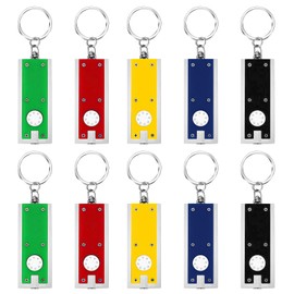 Pack of 10 LED torches, key rings for children, mini torch, small hand lamp, ideal as party bags and gift, portable torch for camping, emergencies, children's birthday party gifts