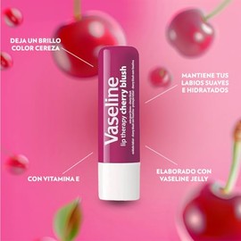 Vaseline - Bálsamo para Labios, Lip Therapy (4.8 g / 1 Pieza) ¡Protección Hasta 48 hrs!, Cherry Blush