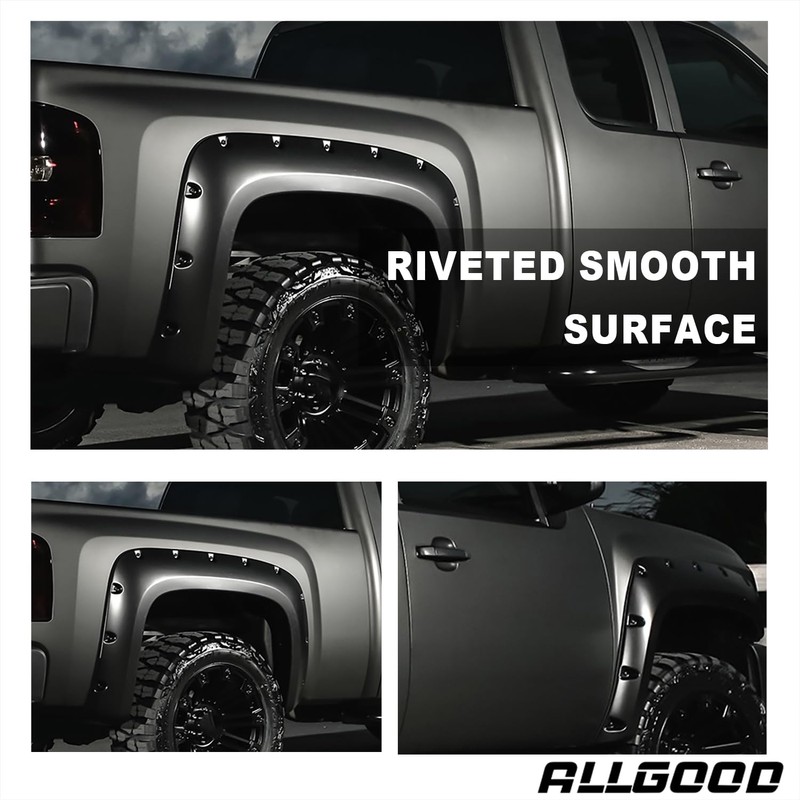 ALLGOOD 4PCS Fender Flares Compatible With Toyota Tundra 2007-2013 Wheel