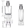 6 Pack 30ml / 1 Oz Transparent Refillable Perfume Bottle,
