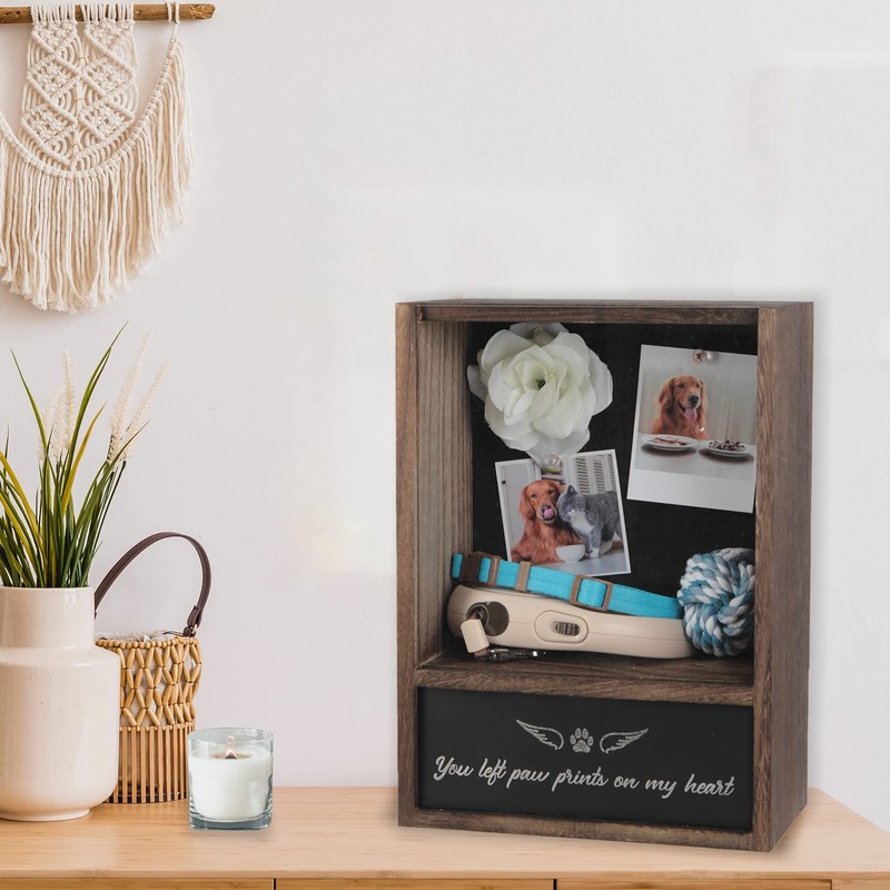 J JACKCUBE DESIGN Pet Memorial Shadow Box, Memorial Gift Frame