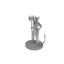Tiefling Female Death Cleric 2 Tabletop DND Gaming Miniature