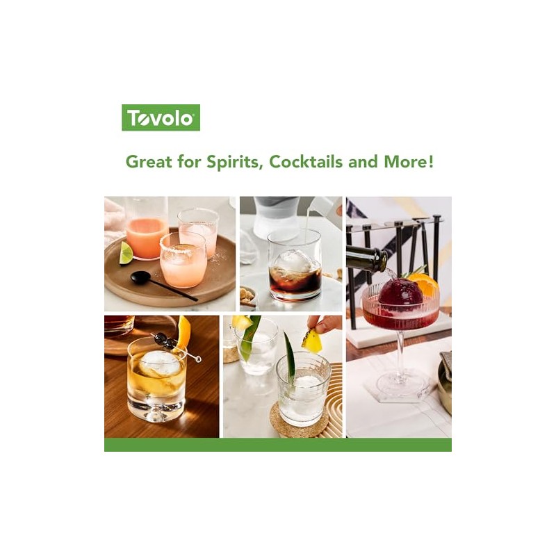 Tovolo Moldes para hacer hielo, paquete de 2