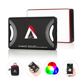 Aputure AL-MC, Amaran AL-M9 Upgrade Version with RGB On-Camera Video Light, TLCI/CRI 95+, 3200-5600K Adjustable, 0-100% Stepless Dimming, 9 Pre-Programmed Lighting Effect Mode, Wireless App Control