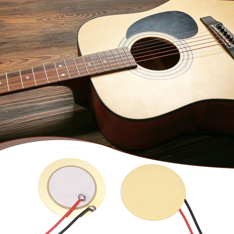 uxcell 5Pcs Piezo Discs 27mm Acoustic Pickup Transducer Microphone Trigger