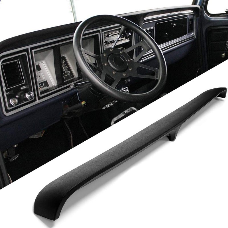 HECASA Black Dash Cover Dashpad Cover Compatible with 1973-1979 Ford