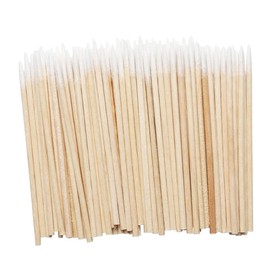 HugeDE 600 Pcs Microblading Cotton Swabs Wooden Cotton Buds Makeup Remover Swabs Ear Wax Removal Swab Cotton Pointed Tips Swabs for Tattoo Cosmetics