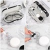 MoKo Double Eyeglass Case, Contact Lens Case with Mirror Tweezers