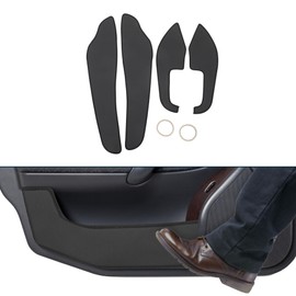 TUCKBOLD Leather Car Door Anti Kick Pad Sticker for Volvo XC60 2015-2017 Door Side Edge Guard Protector Interior Accessories Black 1 Set