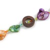 Avalaya Multicoloured Shell, Brown Wood Ring and Glass Beads Necklace