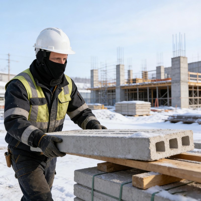 Winter Hard Hat Liner with Removable Mask, Waterproof Warm Hardhat